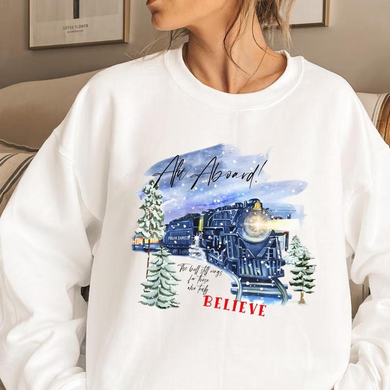 Polar Express Sweatshirt Shirt Hoodies, Polar Express Believe Movie Shirt, Retro 90s Christmas Movies Tee, Christmas Sweatshirt, Christmas