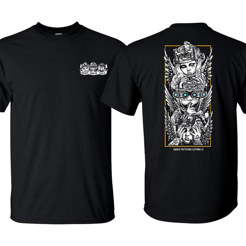 Proverbial Maxim Shirt Unisex Short Sleeve, Casual 100% Cotton, Army Military Menswear, Gun Shirt Tactical Gear, Good Graphic Shirt