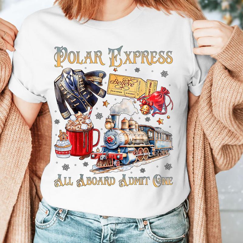 Hot Chocolate Train Christmas Unisex Sweatshirt Tshirt Hoodie
