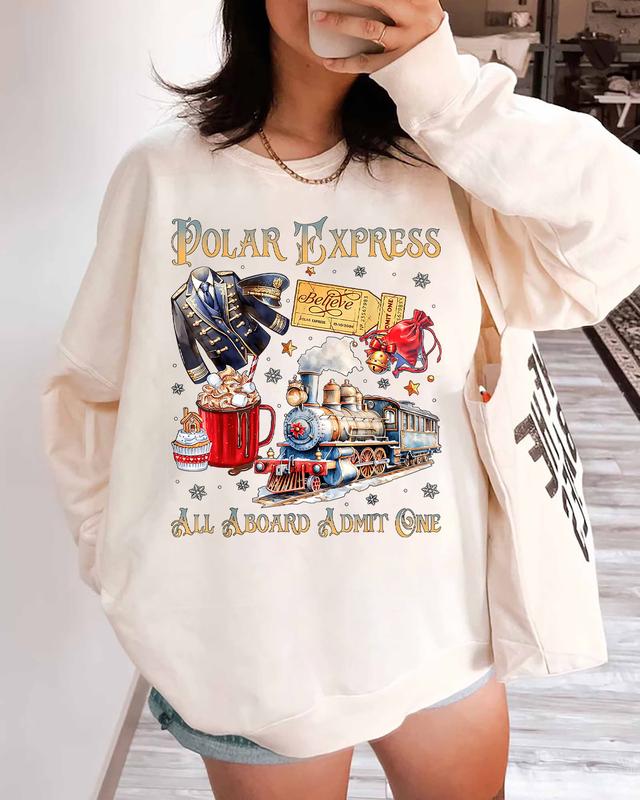 Hot Chocolate Train Christmas Unisex Sweatshirt Tshirt Hoodie
