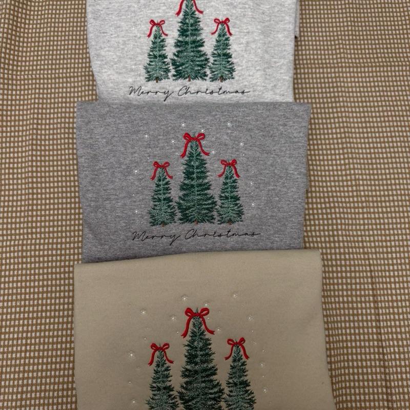 Christmas Trees Merry Christmas embroidered Sweatshirt - Christmas Embroidered Unisex Sweatshirt , Christmas Gift sweatshirt, Christmas trees sweater
