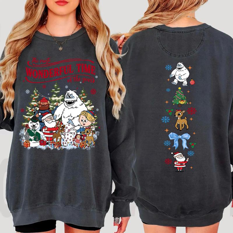 Vintage Rudolph Christmas Sweatshirt, Retro Christmas Shirt, Red Nosed Reindeer Sweatshirt, Cute Christmas Shirt, Rudolph Santa Sweatshirt