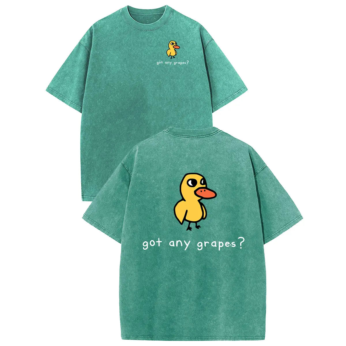 Got Any Grapes? Funny Duck Graphic T-Shirt/Sweatshirt/Hoodie – Vintage Washed Cotton Streetwear Tee
