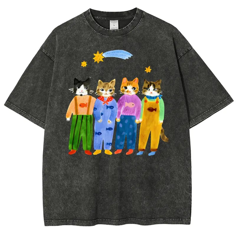 Hand Painted Cats Graphic Tee | Cute Animal Shirt/Sweatshirt/Hoodie