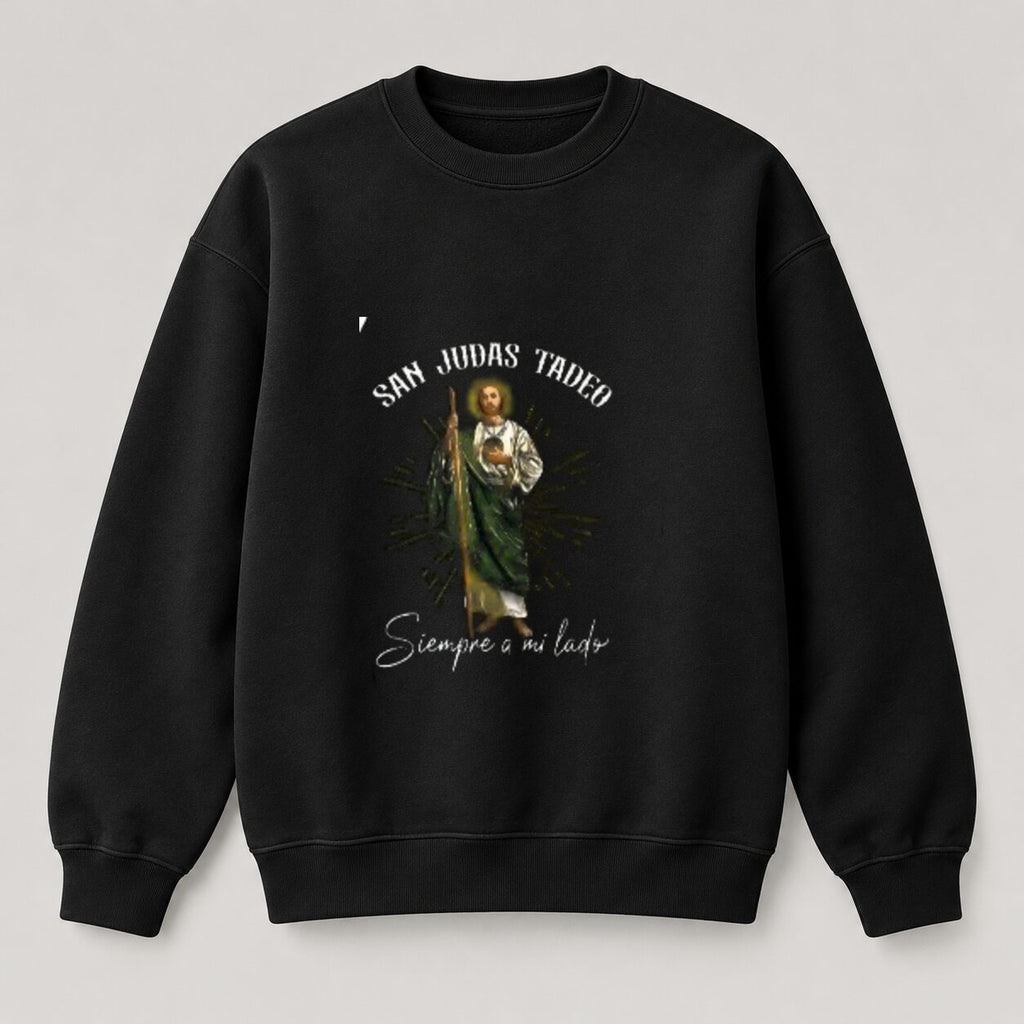 San Judas Tadeo Double-Sided Graphic Hoodie/Sweatshirt/T-Shirt – Siempre a Mi Lado Catholic Faith Tee