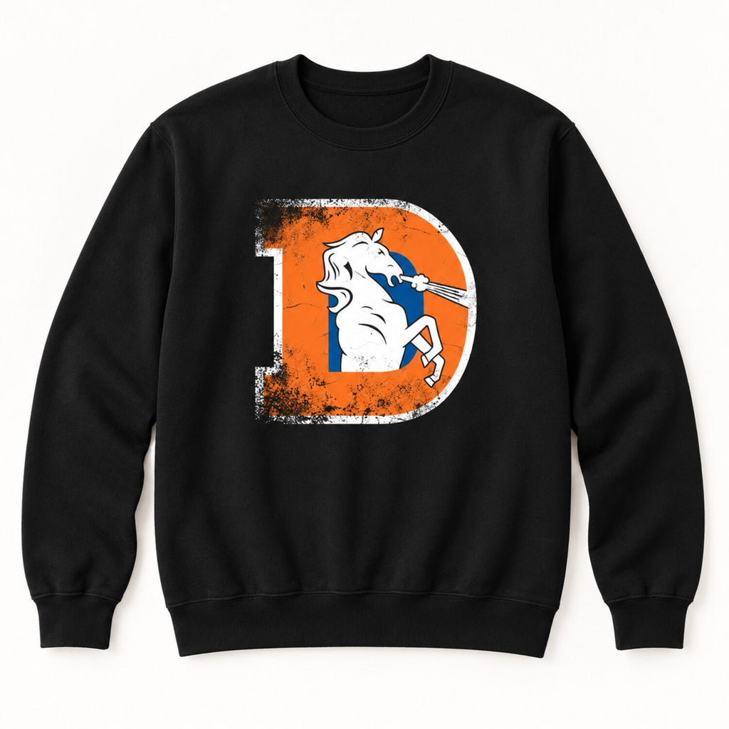 Denver Broncos Vintage Logo T-Shirt/Sweatshirt/Hoodie – Retro Football Game Day Tee