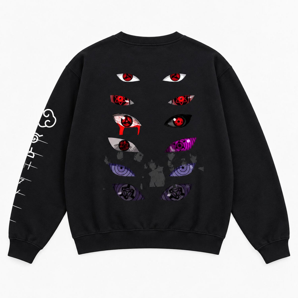 Dark Anime Eyes Oversized Hoodie/Sweatshirt – Japanese Streetwear Graphic Pullover