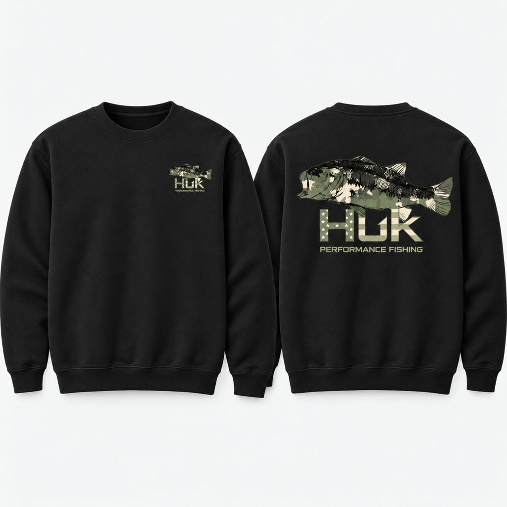 Men's Camo Bass Fishing Hoodie/Sweatshirt/T-Shirt – Outdoor Graphic Pullover Sweatshirt