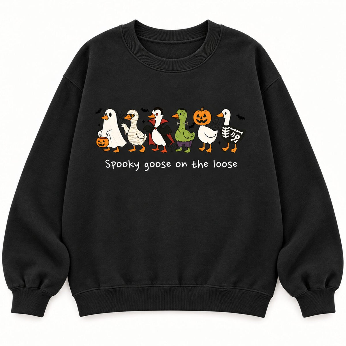 Spooky Goose on the Loose Sweatshirt/Hoodie/T-shirt – Cute Halloween Goose Graphic Crewneck