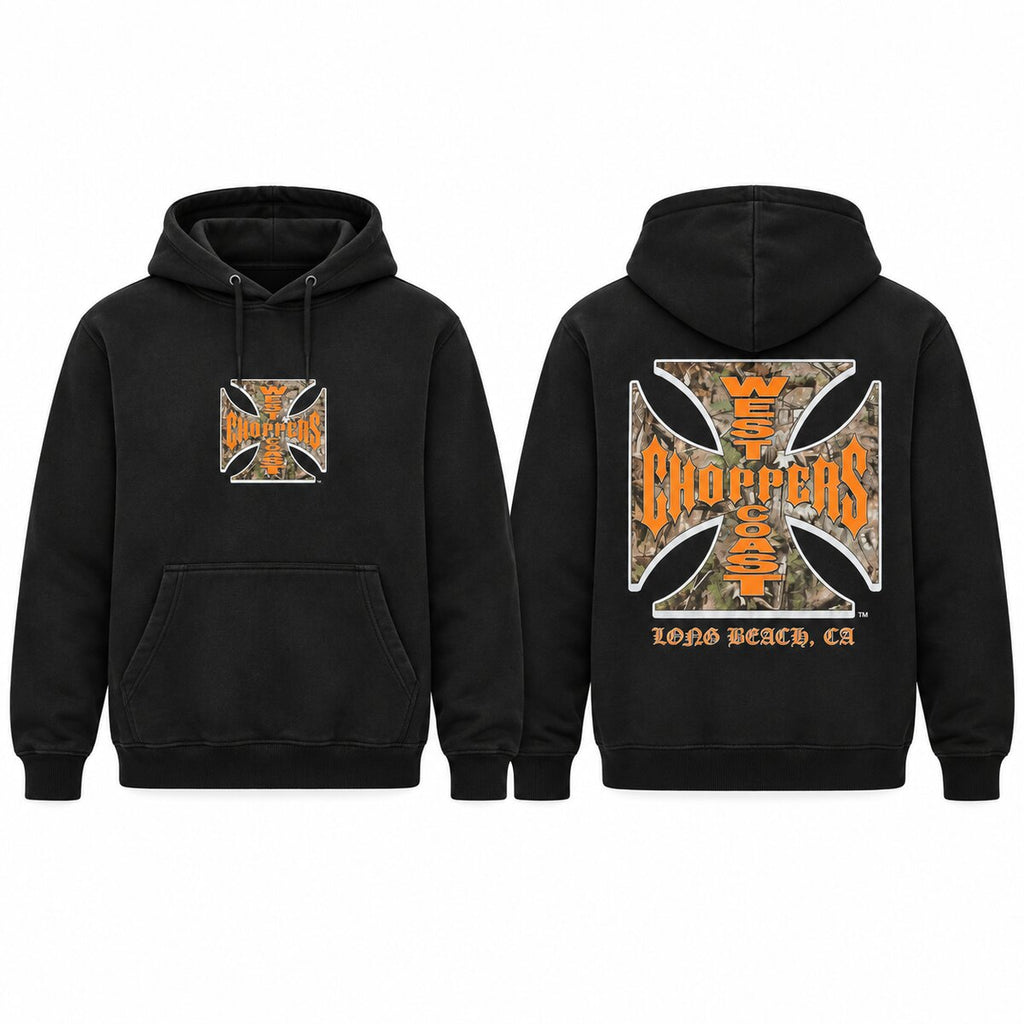 West Coast Choppers Camo Graphic T-Shirt/Sweatshirt/Hoodie – Vintage Washed Boxy Biker Tee