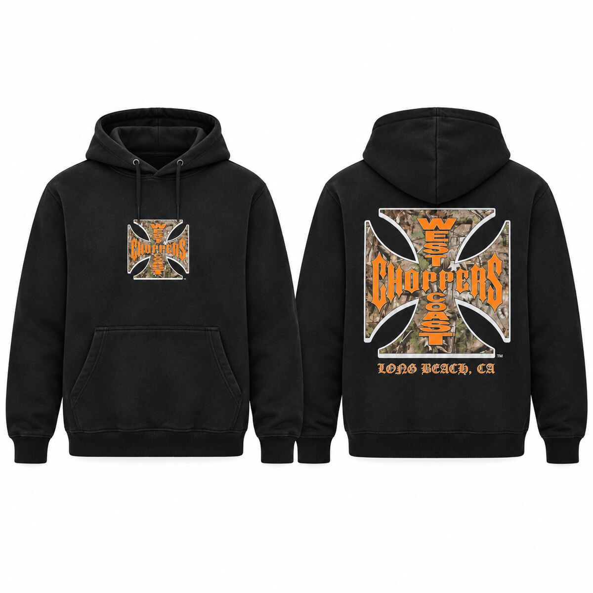 West Coast Choppers Camo Graphic T-Shirt/Sweatshirt/Hoodie – Vintage Washed Boxy Biker Tee