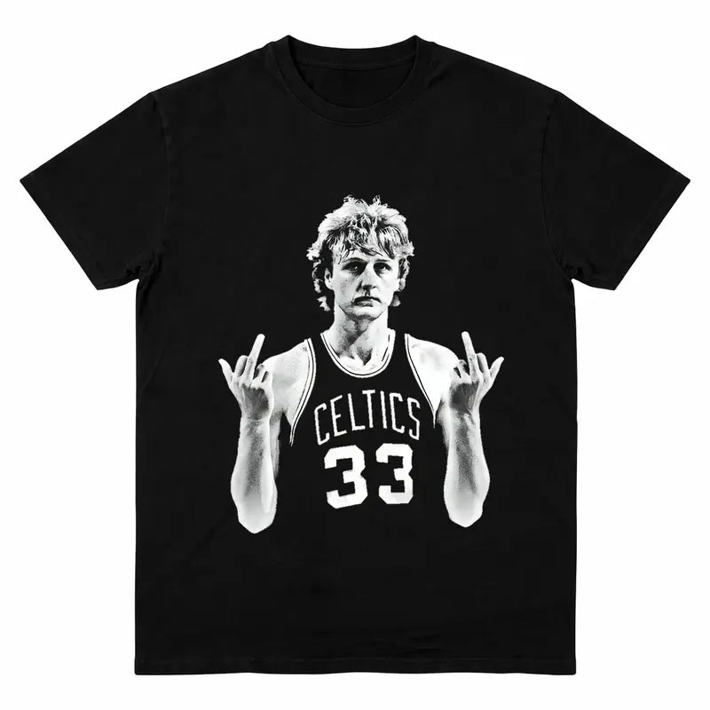 Larry Bird Vintage Basketball Graphic Tee/Sweatshirt/Hoodie – Retro Celtics 33 Streetwear T-Shirt