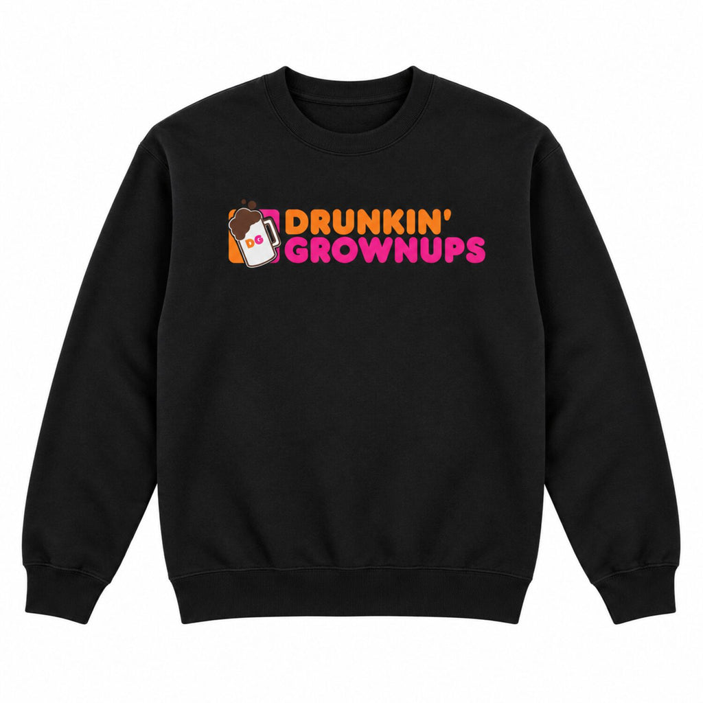 Drunkin’ Grownups Funny Graphic Tee – Retro Adult Humor T-Shirt/Sweatshirt/Hoodie