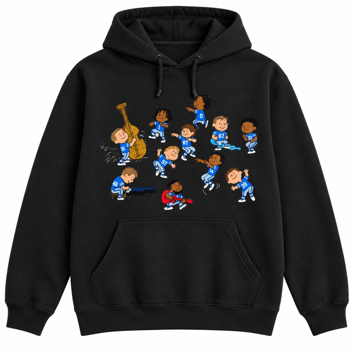 Detroit Football Dance Graphic Tee – Retro Cartoon Game Day T-Shirt/Sweatshirt/Hoodie