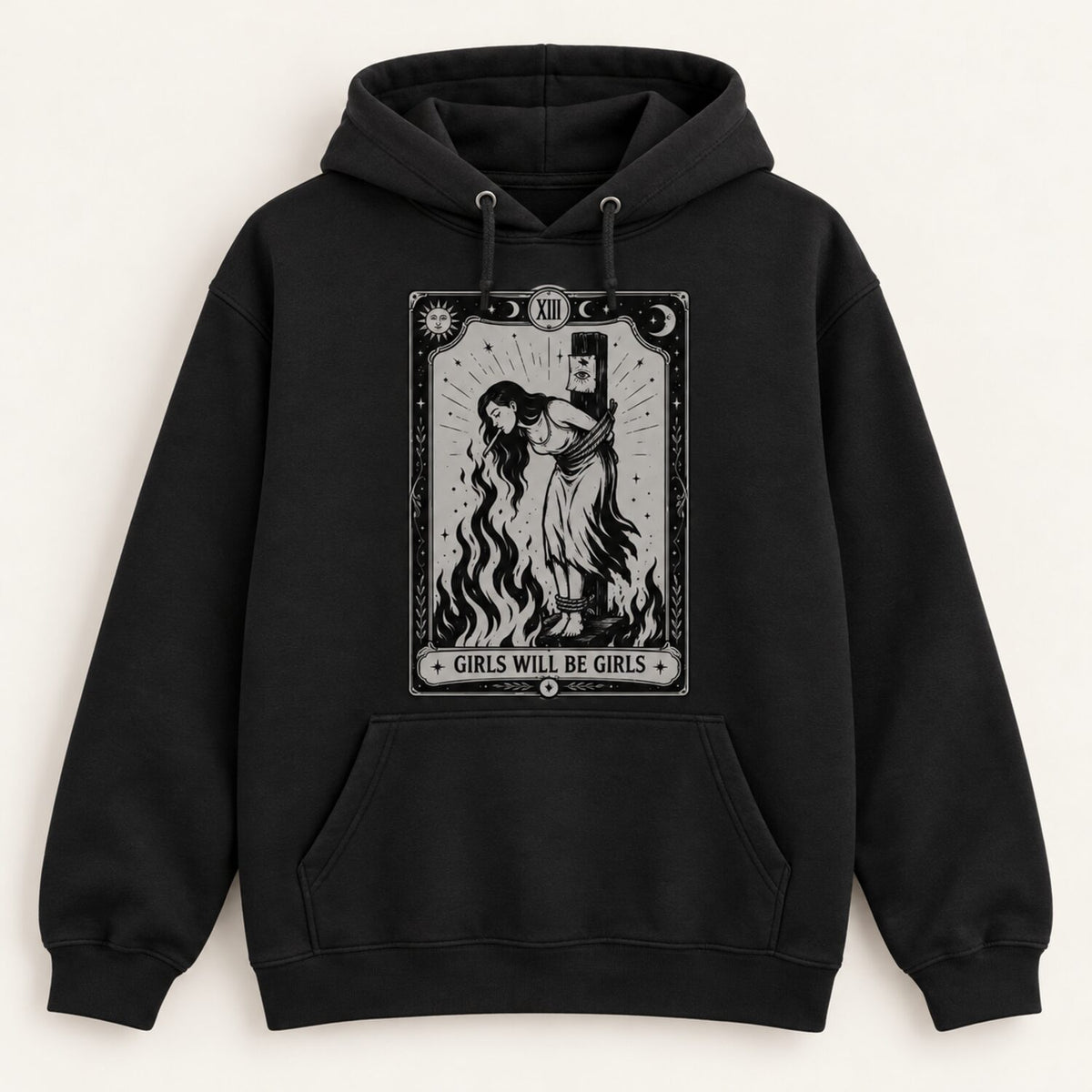Girls Will Be Girls Sweatshirt/Hoodie/T-Shirt – Vintage Gothic Witch Tarot Graphic Crewneck