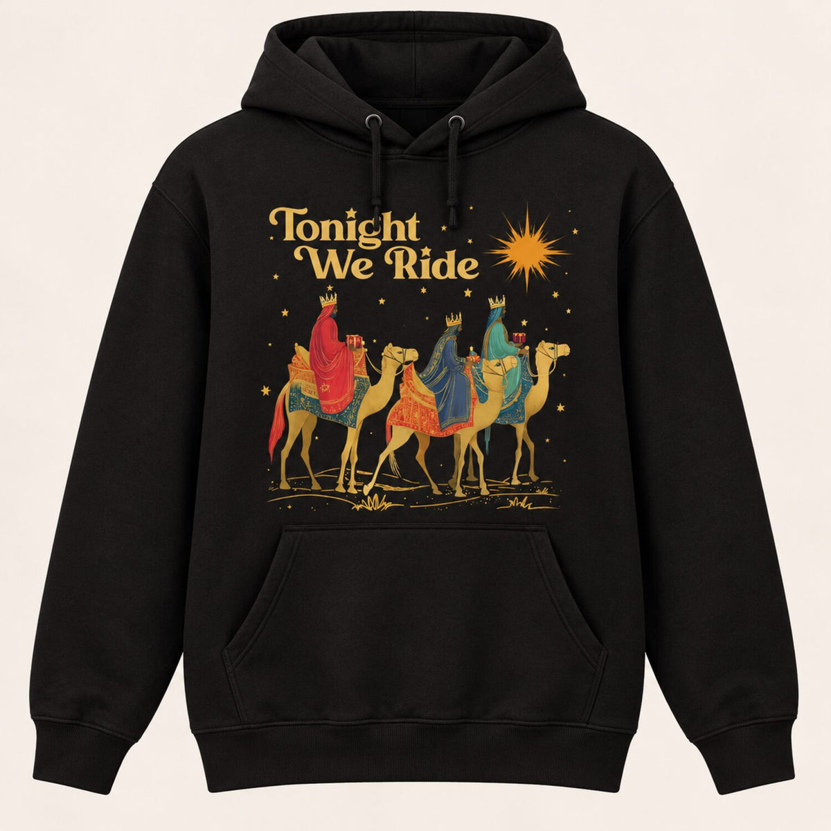 Tonight We Ride Christmas Sweatshirt/Hoodie/T-Shirt – Retro Three Wise Men Christian Crewneck