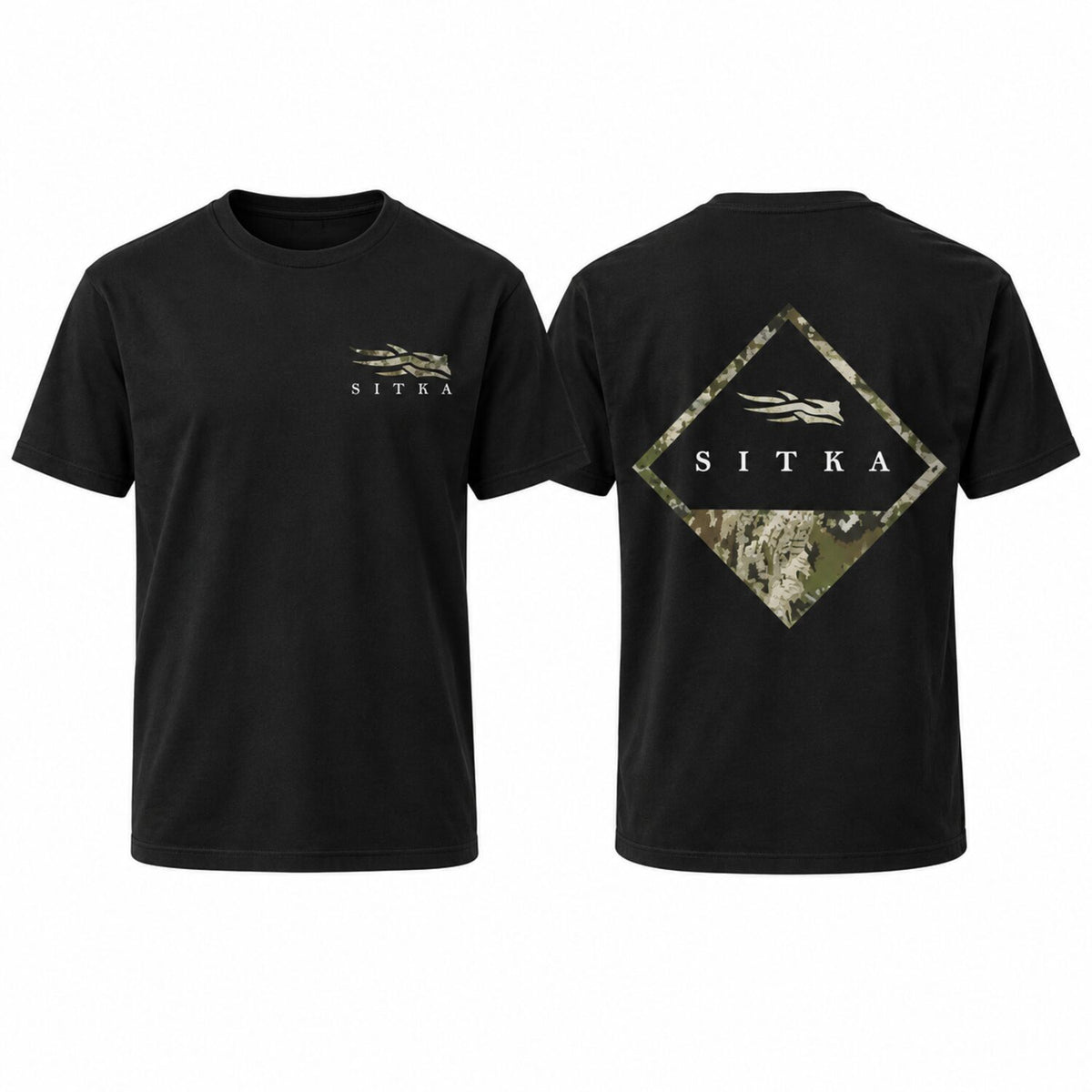 SITKA Camo Graphic Hoodie/Sweatshirt/T-Shirt – Front & Back Hunting Outdoor Pullover