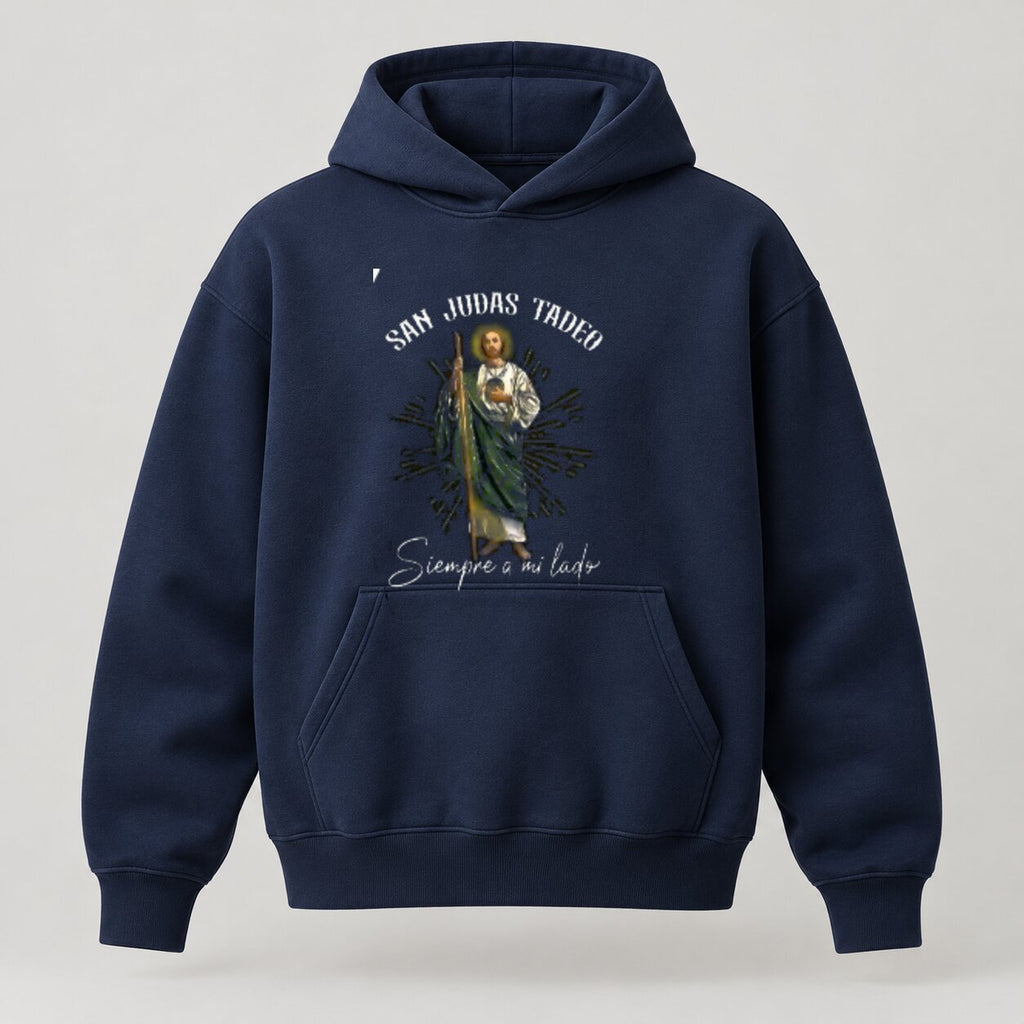 San Judas Tadeo Double-Sided Graphic Hoodie/Sweatshirt/T-Shirt – Siempre a Mi Lado Catholic Faith Tee