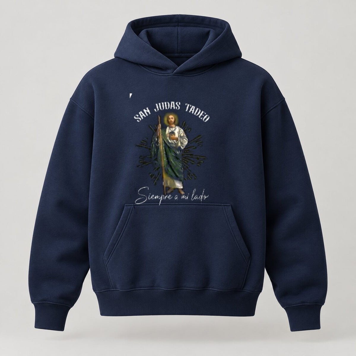 San Judas Tadeo Double-Sided Graphic Hoodie/Sweatshirt/T-Shirt – Siempre a Mi Lado Catholic Faith Tee