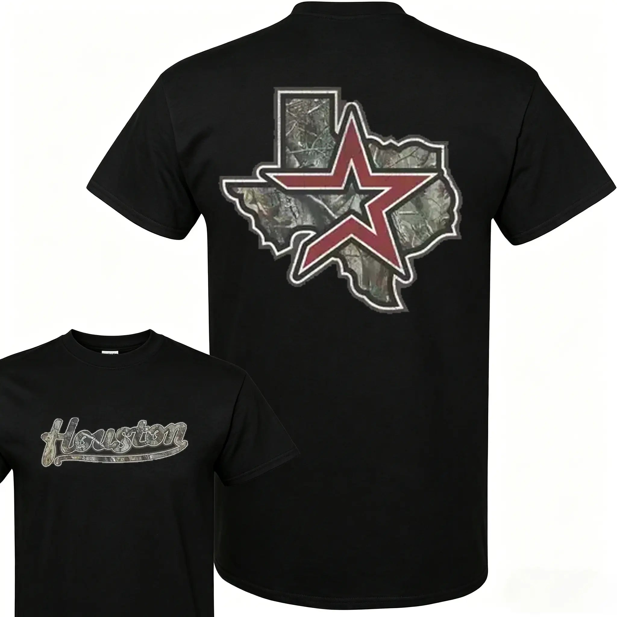 Houston Texas T-Shirt/Sweatshirt/Hoodie – Vintage Camo Star Graphic Tee