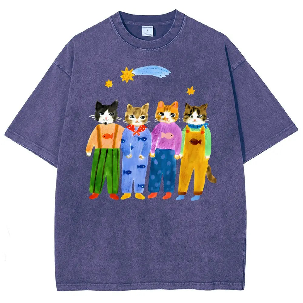 Hand Painted Cats Graphic Tee | Cute Animal Shirt/Sweatshirt/Hoodie