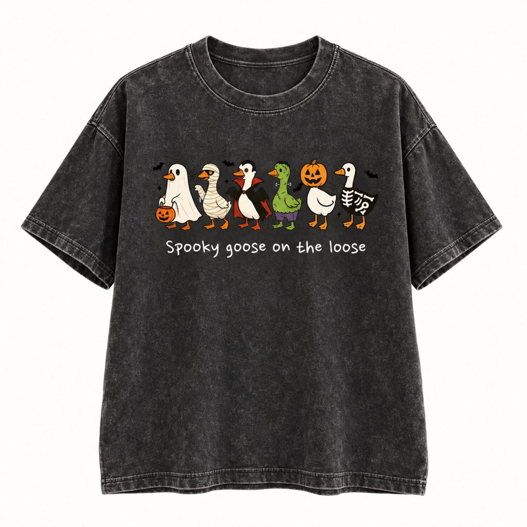 Spooky Goose on the Loose Sweatshirt/Hoodie/T-shirt – Cute Halloween Goose Graphic Crewneck