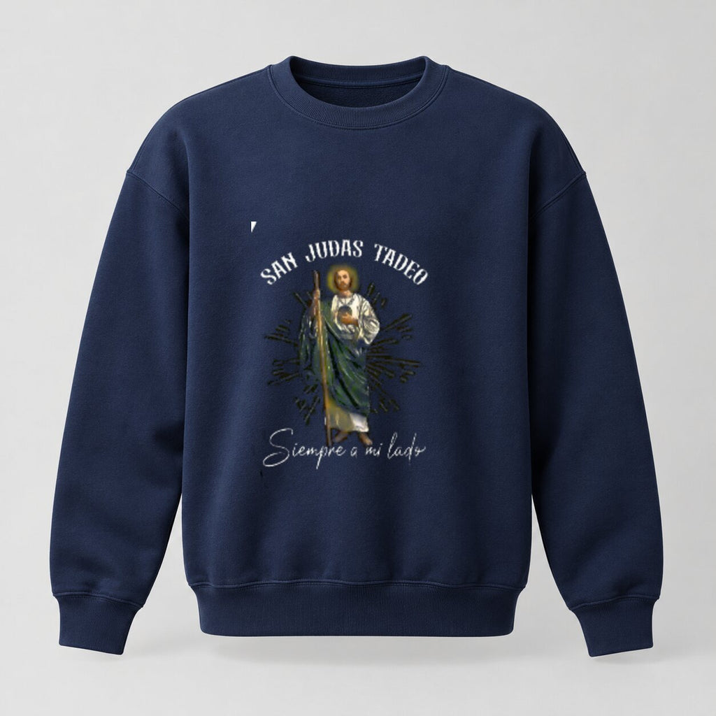 San Judas Tadeo Double-Sided Graphic Hoodie/Sweatshirt/T-Shirt – Siempre a Mi Lado Catholic Faith Tee