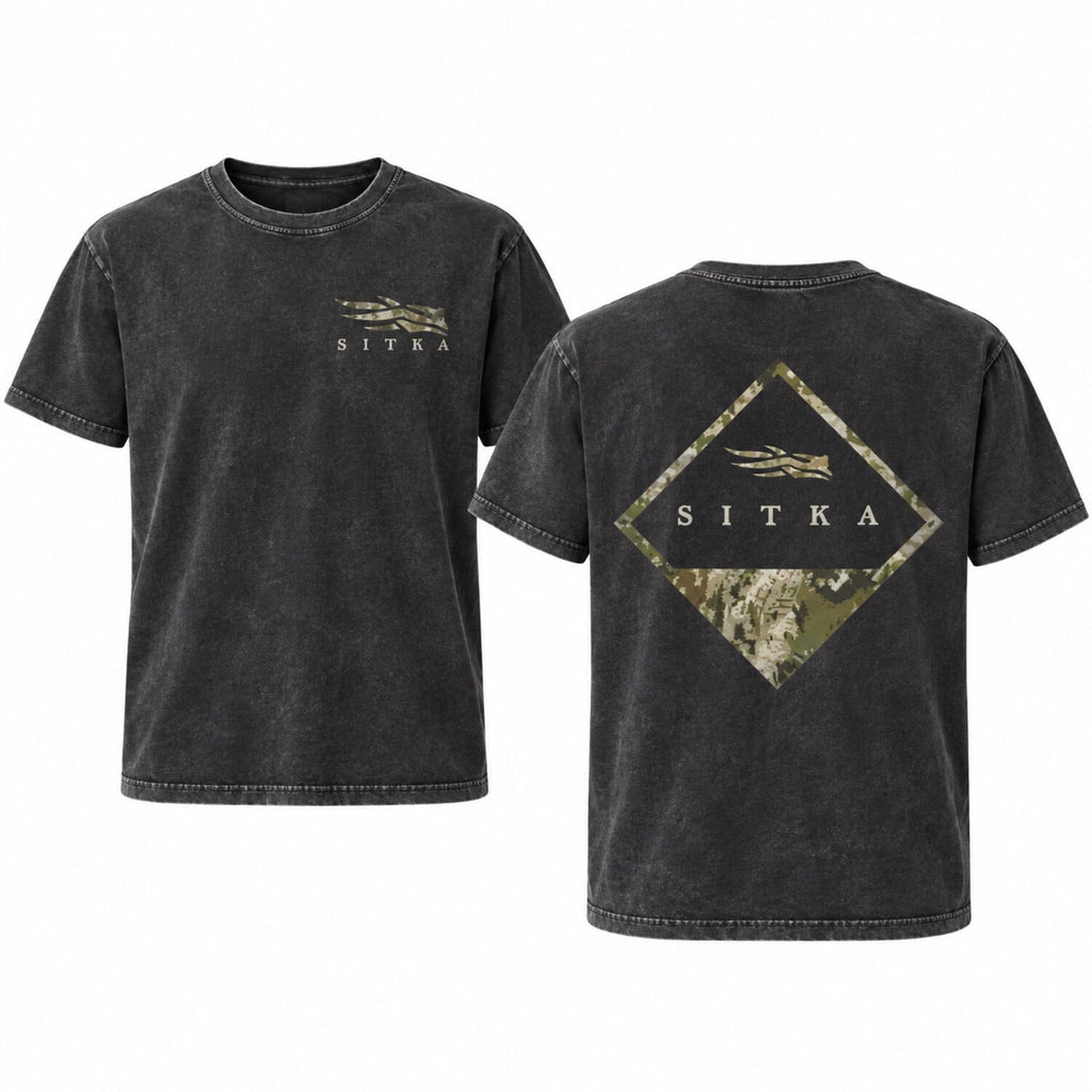 SITKA Camo Graphic Hoodie/Sweatshirt/T-Shirt – Front & Back Hunting Outdoor Pullover