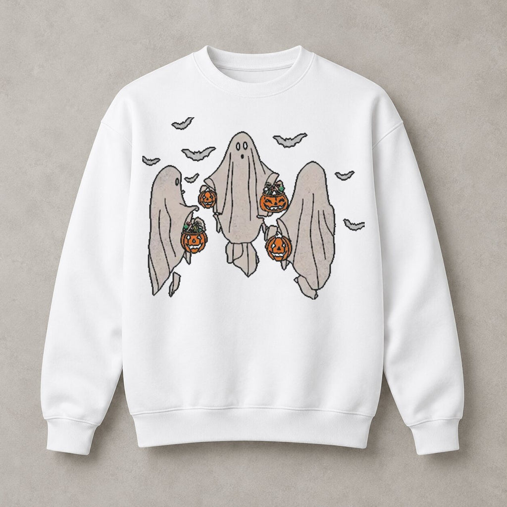 Funny Bedsheet Ghost Halloween T-Shirt/Sweatshirt/Hoodie – Vintage Trick or Treat Washed Graphic Tee