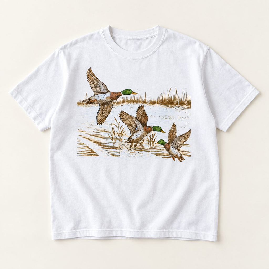 Vintage Mallard Duck Sweatshirt/Hoodie/T-shirt – Retro Wildlife Nature Graphic Crewneck