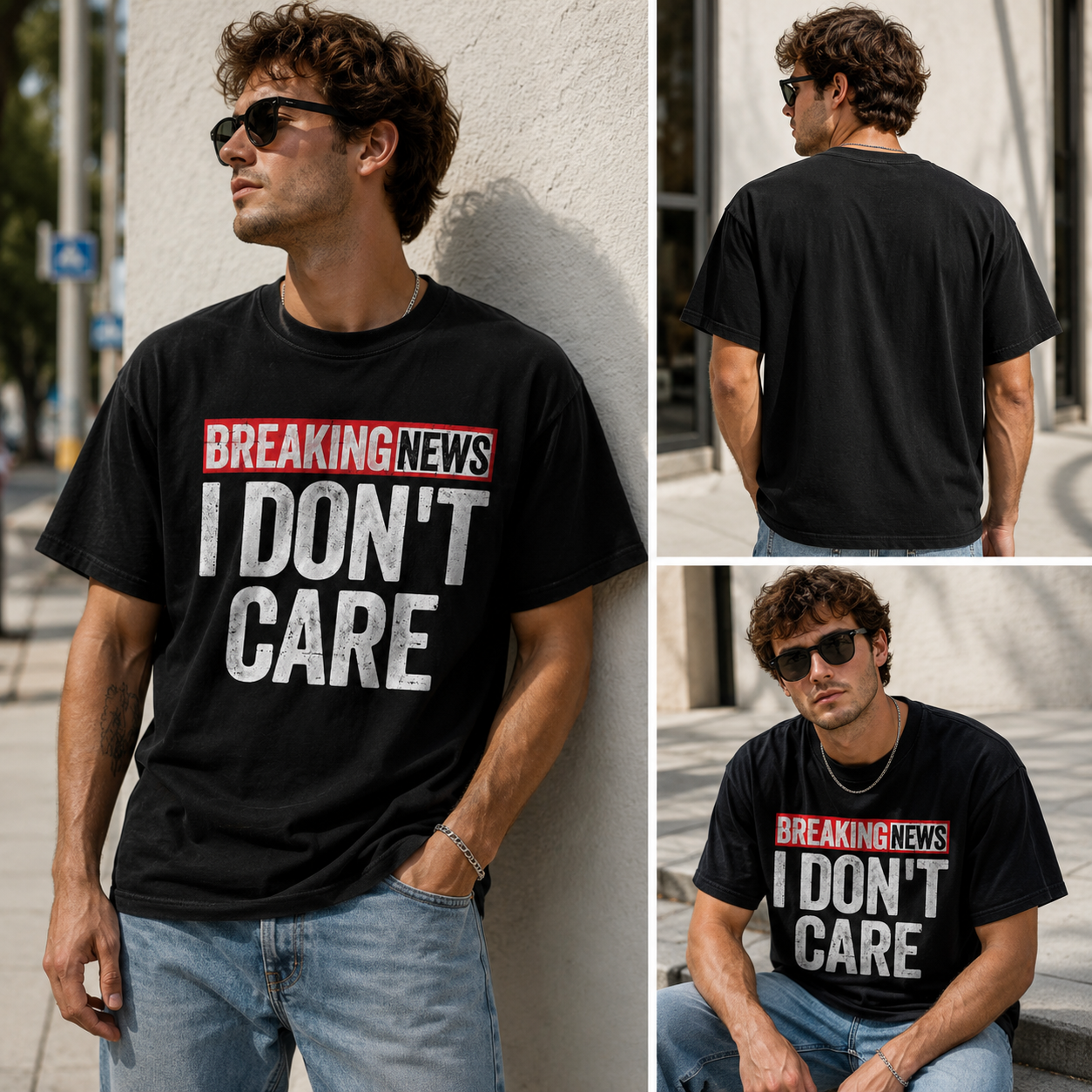 Breaking News: I Don’t Care T-Shirt 😑/Sweatshirt/Hoodie – Sarcastic Graphic Tee