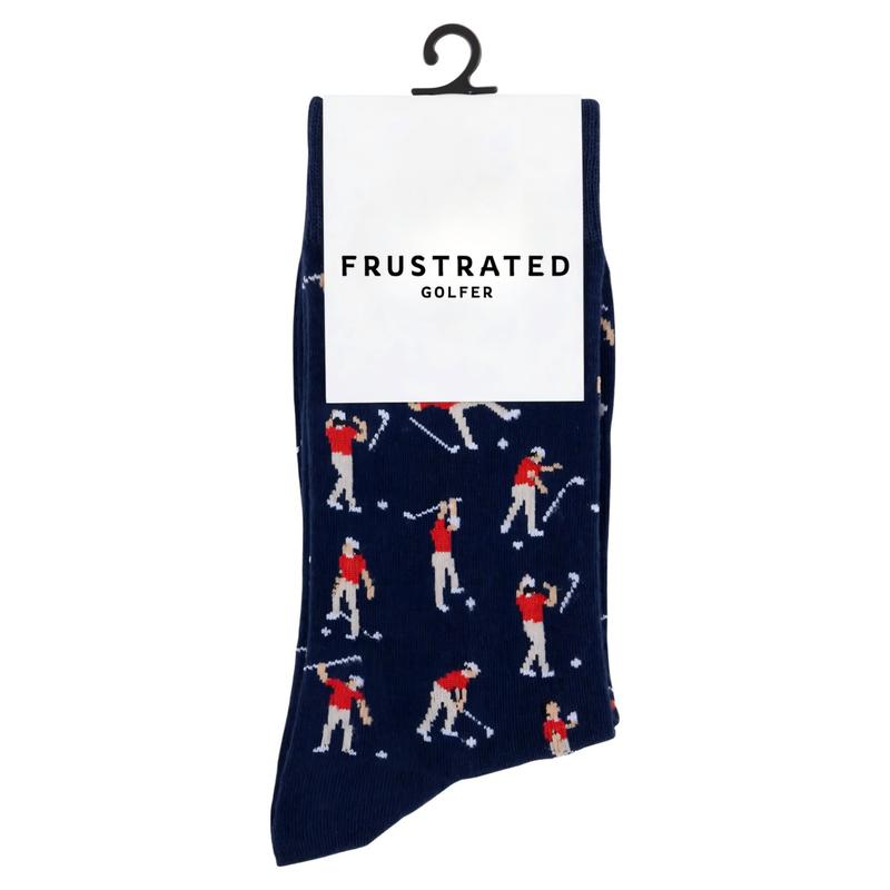 Funny Frustrated Golfer Socks – Men's Novelty Golf Socks, Golf Gifts for Dad, Husband & Golf Lovers