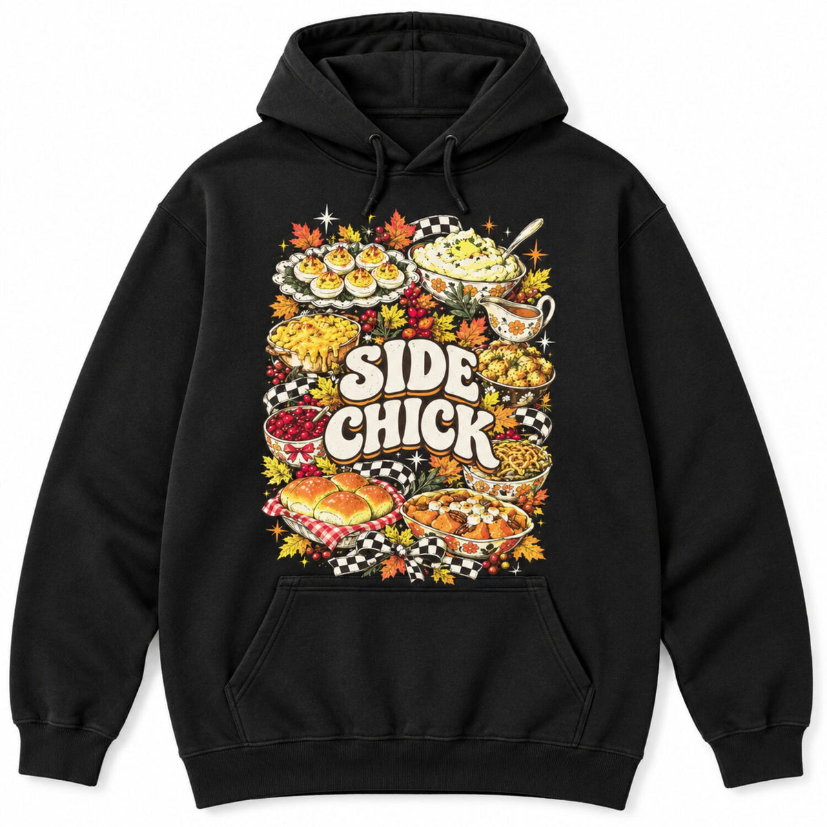 Side Chick Thanksgiving Shirt/Sweatshirt/Hoodie – Funny Friendsgiving Oversized Vintage Graphic Tee