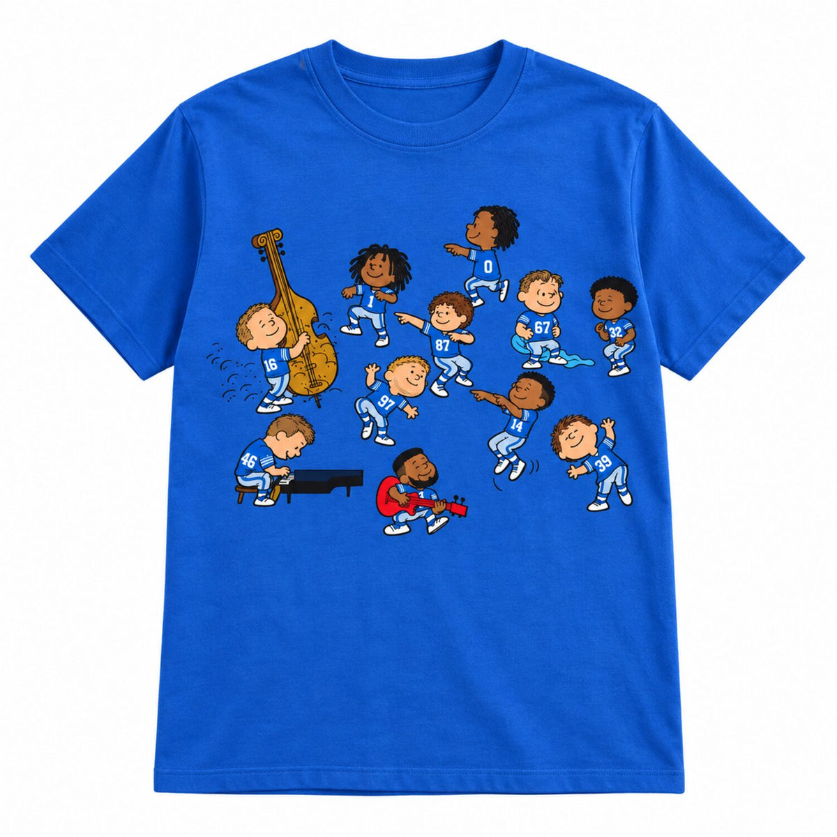 Detroit Football Dance Graphic Tee – Retro Cartoon Game Day T-Shirt/Sweatshirt/Hoodie