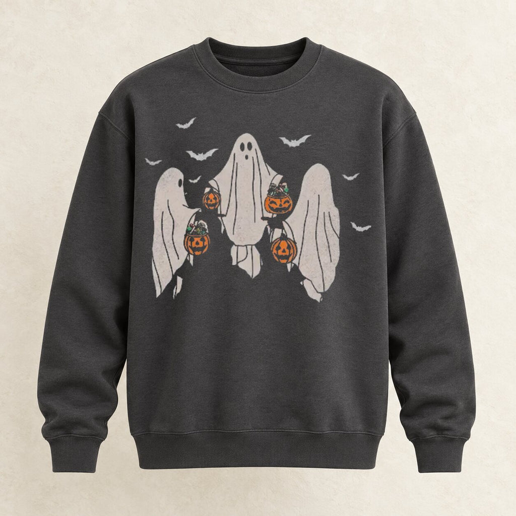 Funny Bedsheet Ghost Halloween T-Shirt/Sweatshirt/Hoodie – Vintage Trick or Treat Washed Graphic Tee