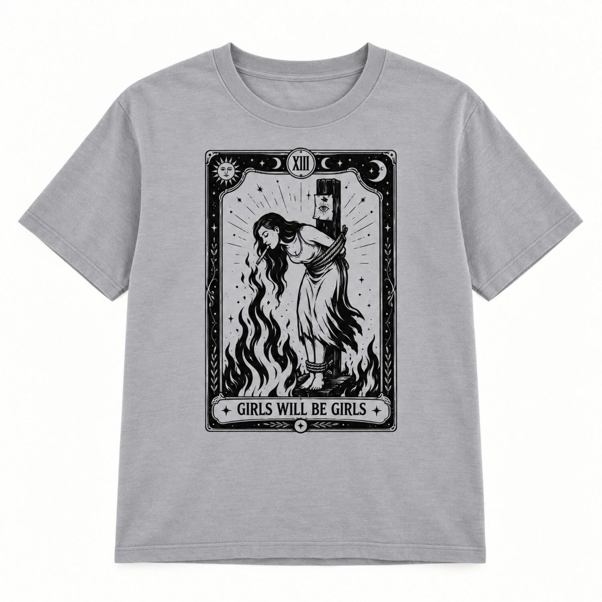 Girls Will Be Girls Sweatshirt/Hoodie/T-Shirt – Vintage Gothic Witch Tarot Graphic Crewneck