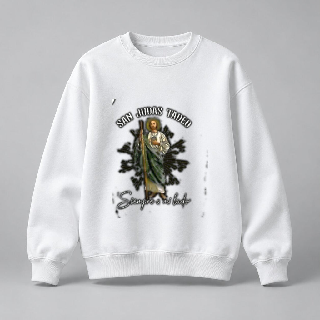 San Judas Tadeo Double-Sided Graphic Hoodie/Sweatshirt/T-Shirt – Siempre a Mi Lado Catholic Faith Tee