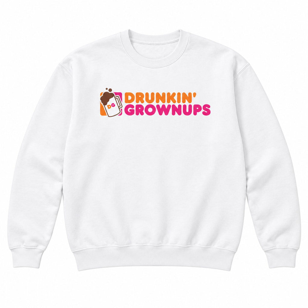 Drunkin’ Grownups Funny Graphic Tee – Retro Adult Humor T-Shirt/Sweatshirt/Hoodie