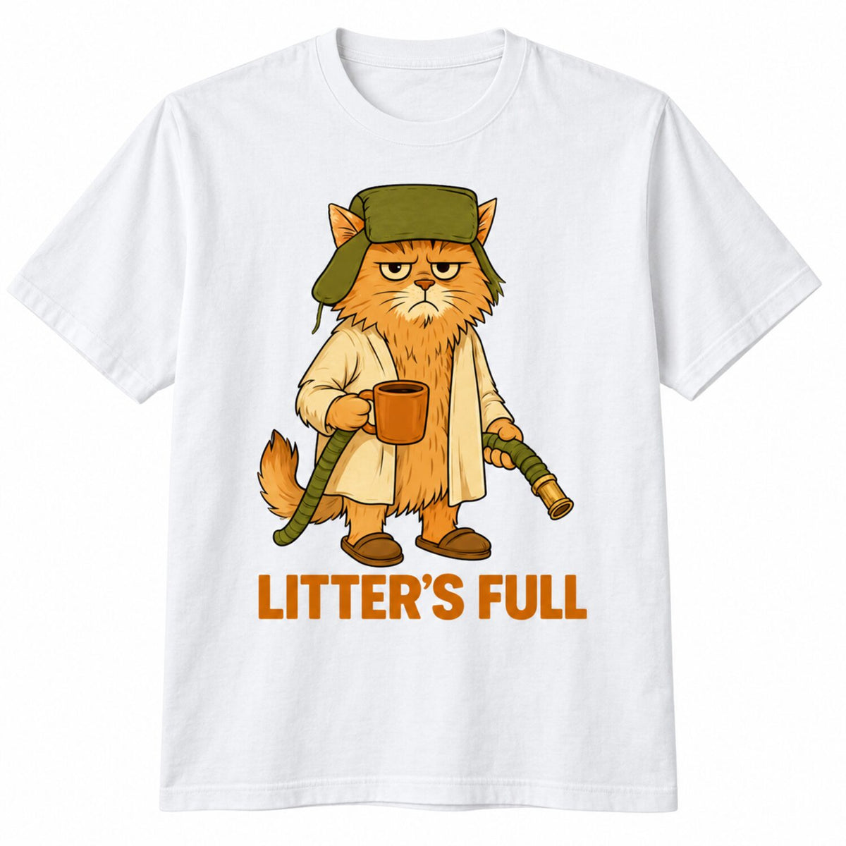 Litter’s Full Funny Cat Christmas T-Shirt/Sweatshirt/Hoodie – Retro Grumpy Cat Holiday Graphic Tee