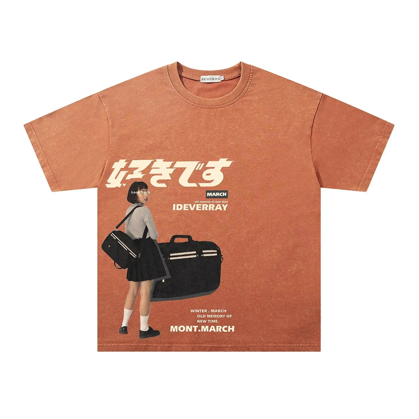 Tokyo Style Graphic Tee – Vintage Washed Oversized Streetwear Shirt/Sweatshirt/Hoodie
