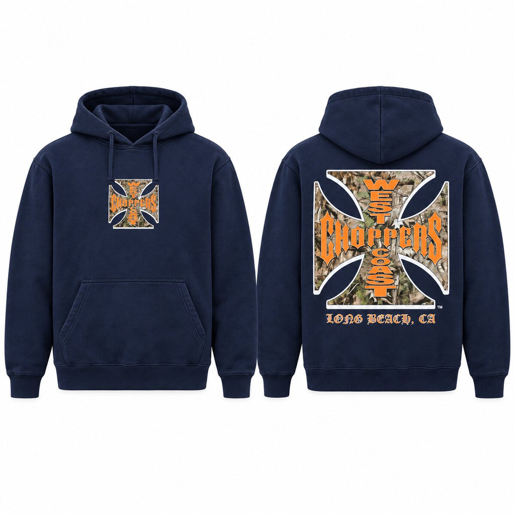 West Coast Choppers Camo Graphic T-Shirt/Sweatshirt/Hoodie – Vintage Washed Boxy Biker Tee