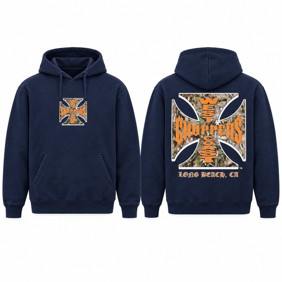West Coast Choppers Camo Graphic T-Shirt/Sweatshirt/Hoodie – Vintage Washed Boxy Biker Tee