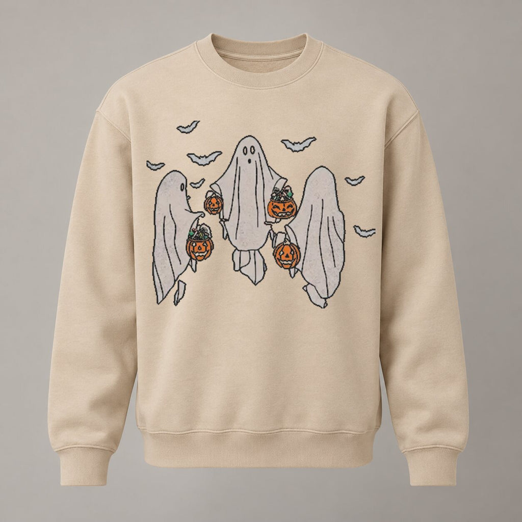Funny Bedsheet Ghost Halloween T-Shirt/Sweatshirt/Hoodie – Vintage Trick or Treat Washed Graphic Tee