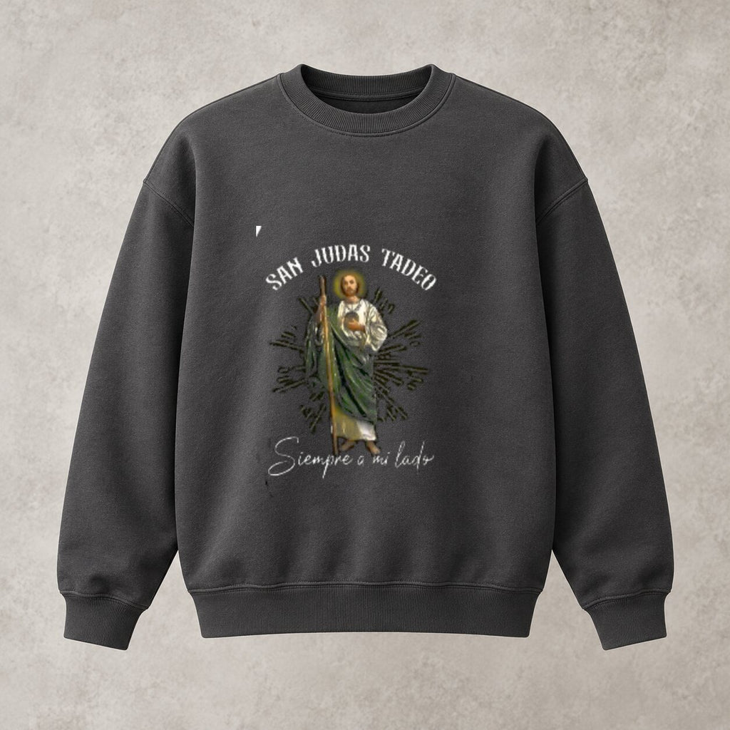 San Judas Tadeo Double-Sided Graphic Hoodie/Sweatshirt/T-Shirt – Siempre a Mi Lado Catholic Faith Tee