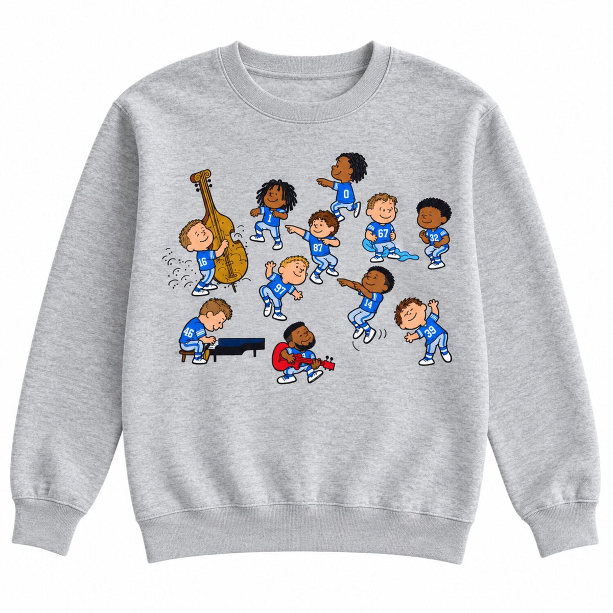 Detroit Football Dance Graphic Tee – Retro Cartoon Game Day T-Shirt/Sweatshirt/Hoodie