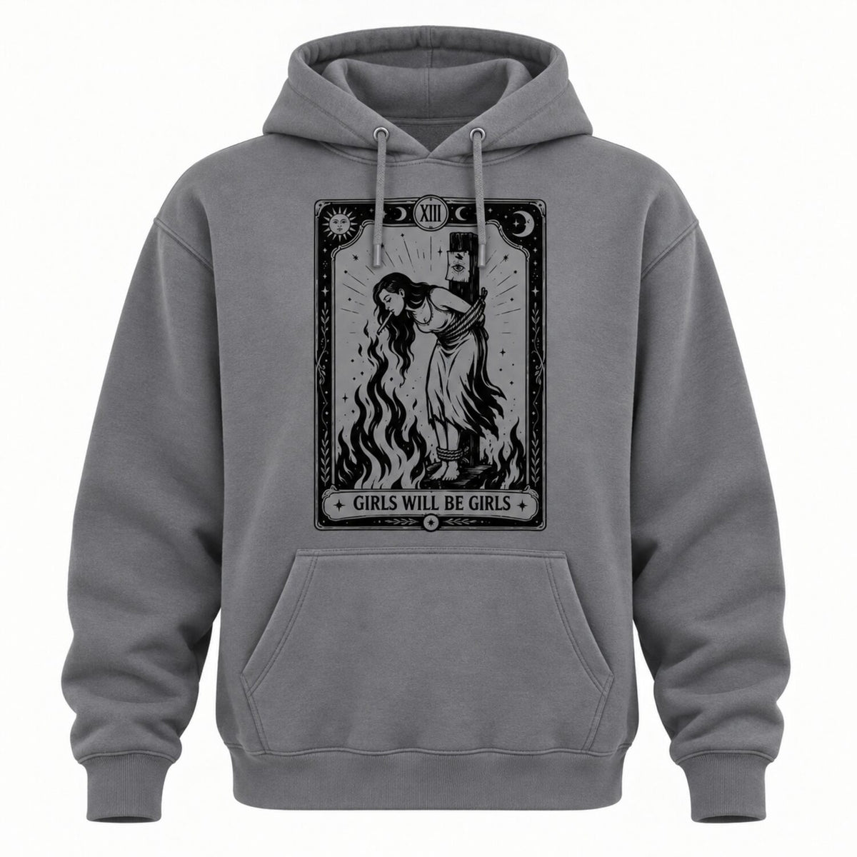 Girls Will Be Girls Sweatshirt/Hoodie/T-Shirt – Vintage Gothic Witch Tarot Graphic Crewneck