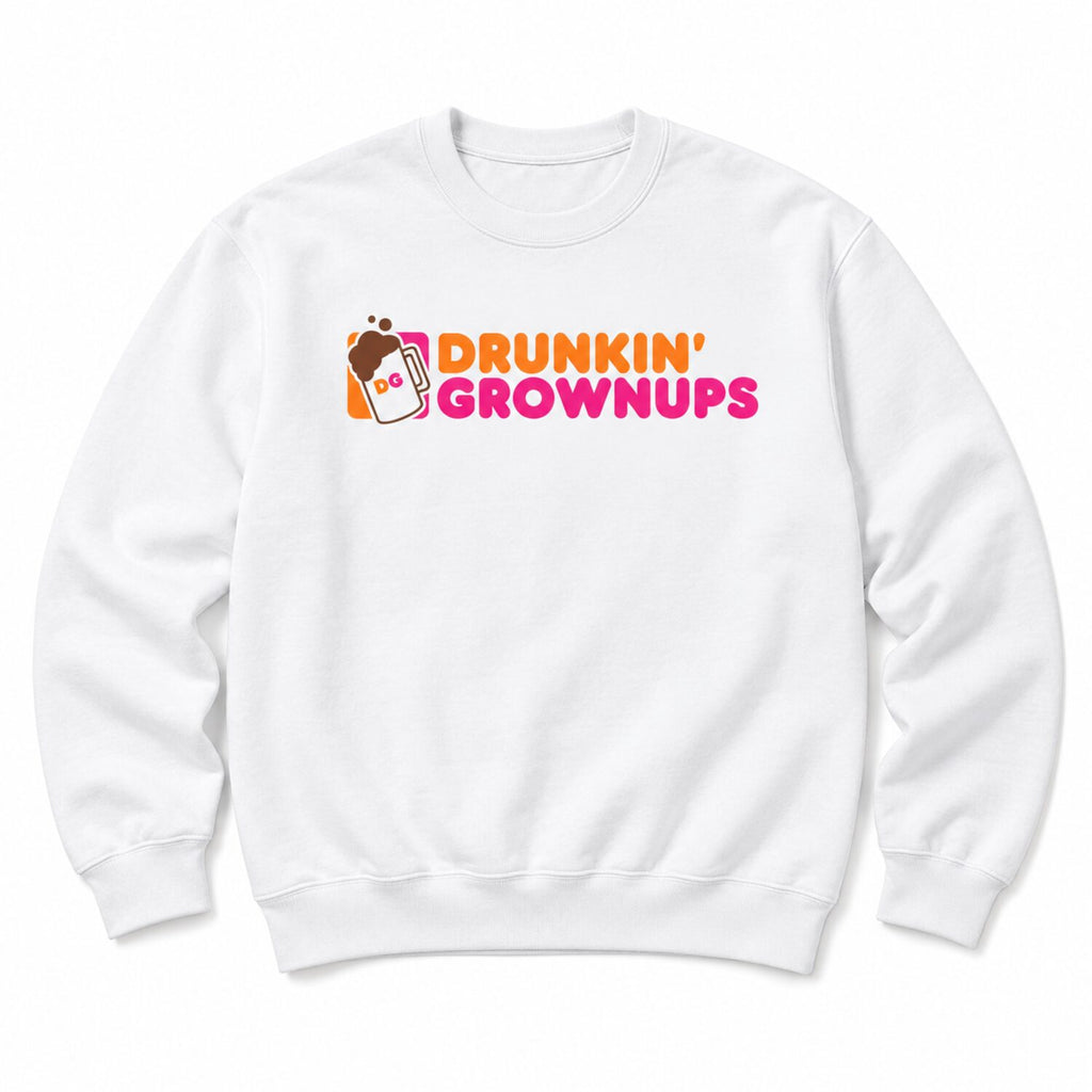 Drunkin’ Grownups Funny Graphic Tee – Retro Adult Humor T-Shirt/Sweatshirt/Hoodie
