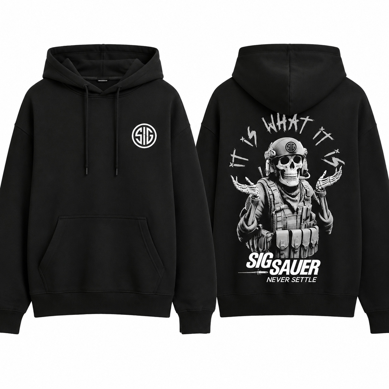 Tactical Skull Warrior Tee – Military Inspired Graphic Streetwear Shirt/Sweatshirt/Hoodie