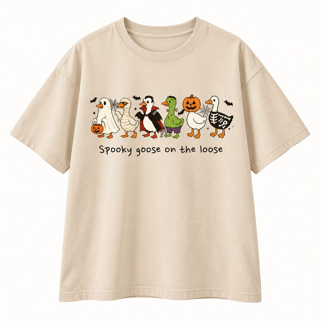 Spooky Goose on the Loose Sweatshirt/Hoodie/T-shirt – Cute Halloween Goose Graphic Crewneck