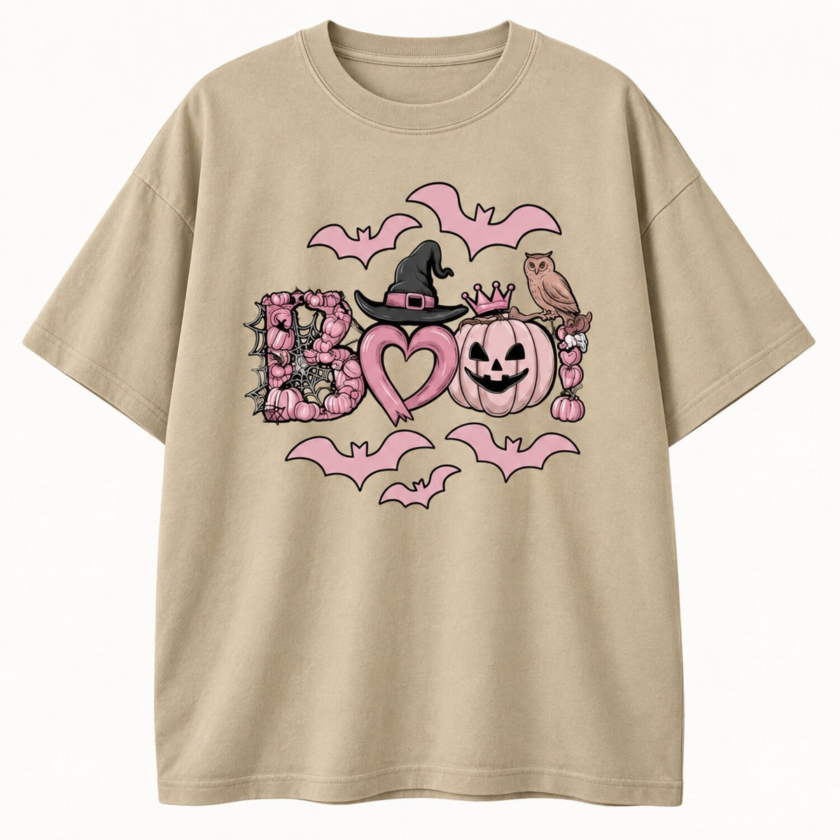 Pink Boo Halloween Shirt/Sweatshirt/Hoodie – Cute Pumpkin Bat Coquette Graphic Tee